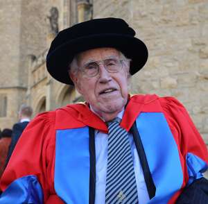 Professor Basil S Hetzel AC, after accepting an Honorary Doctorate from the University of Adelaide in 2015